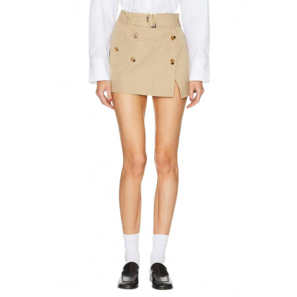 NEW SANS FAFF mercer trench skirt in soft fawn